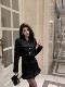 Hollinna Black Woolen Suit Set for Women, Autumn/Winter 2025 New Style, Light Luxury High-End Feel, Two-Piece Set with Hip-Hugging Skirt