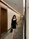 Hollinna Black Dress for Women, Autumn and Winter 2025 New Model, Elegant High-End Velvet Bodycon Slip Dress