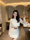Hollin Lace Small Fragrance Suit for Women Spring & Fall 2025 New Style Leaky Waist Small High-End Elegant Two-Piece Set