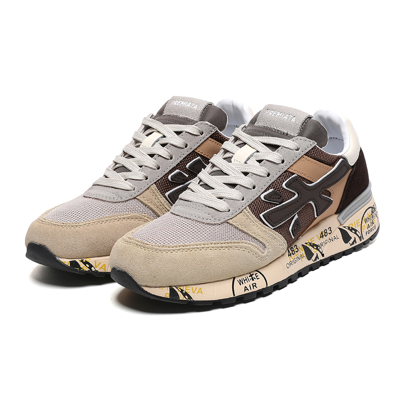 Premiada Men's Shoes, American Retro Casual Shoes, Light Luxury Suede Sneakers, Trendy
