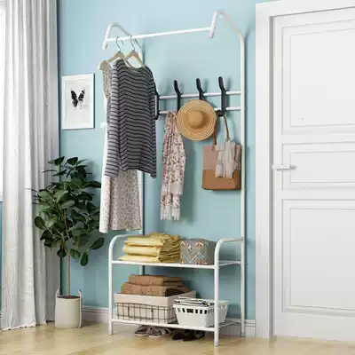 Simple coat rack Foyer floor-to-ceiling hanger Bedroom storage storage hanging clothes rack Household economical drying rack