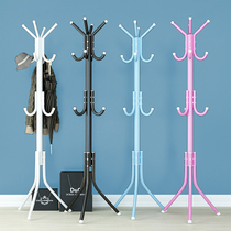 Simple bedroom coat rack Simple modern floor-to-ceiling clothes hanger Fashion creative Wrought iron storage shelf