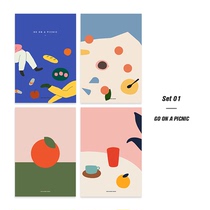 AndAnotherBarber original illustration series card postcard pendulum photo frame decorative painting ins Wind