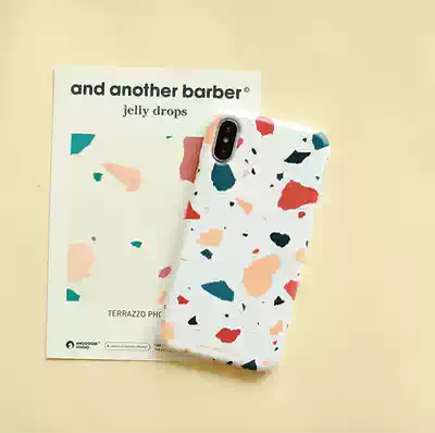 AndAnotherBarber fudge original terrazzo couples ins Korean mobile phone hard case iphone12