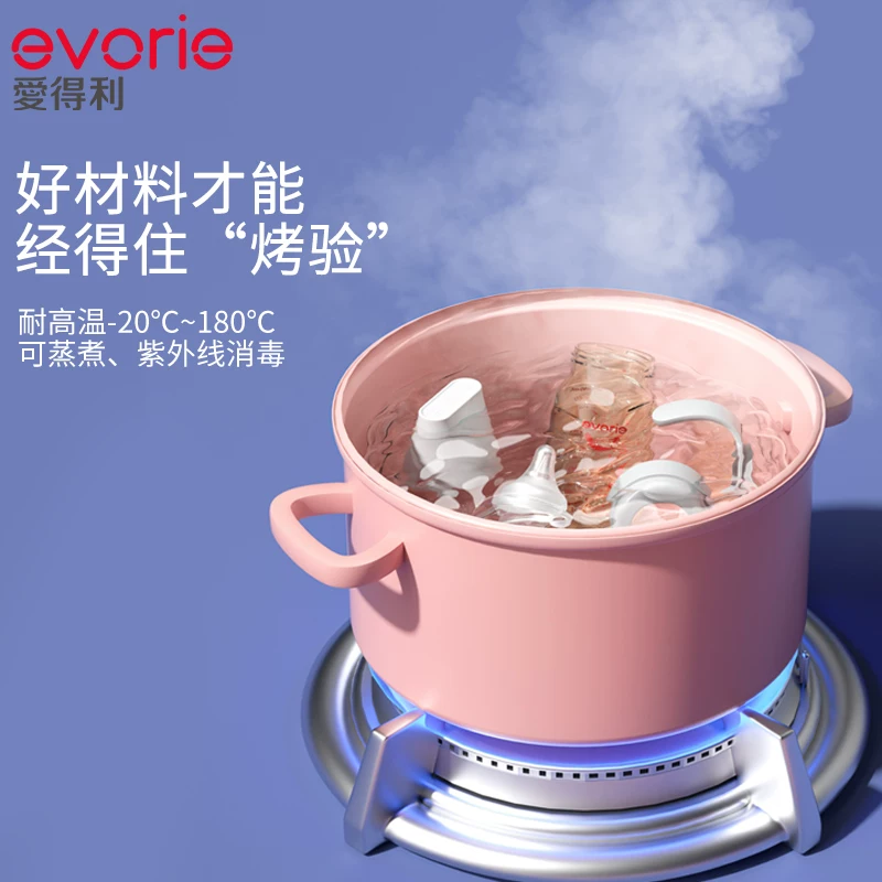 Детская бутылочка для кормления Evorie, трубочка, 6 месяцев, 3 года