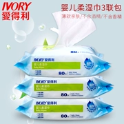 Love Deer Baby Scrub Baby Baby Wipes Chăm sóc da Sạch 80 Draw 3 Pack Khăn lau sơ sinh DT-8339