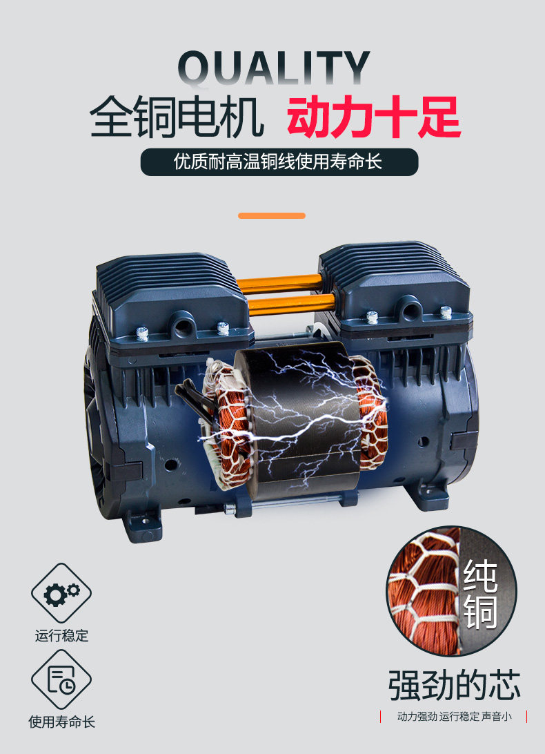 Fuhu Air Compressor Explore Air Pump Portable Air Compressor Small Oil-free Air Pump San Pa Electromechanical High Pressure