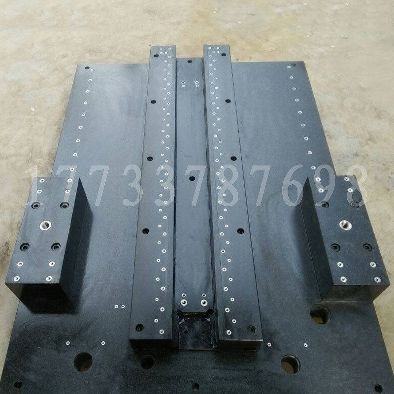 Granite component marble mechanical component plate hole inlaid steel sleeve mechanical component marble guide beam