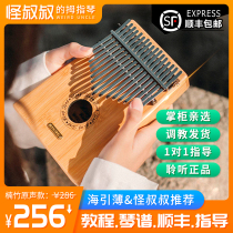 Listen to the thumb piano 17-tone Kalinba piano box plate simple easy to learn instrument box portable