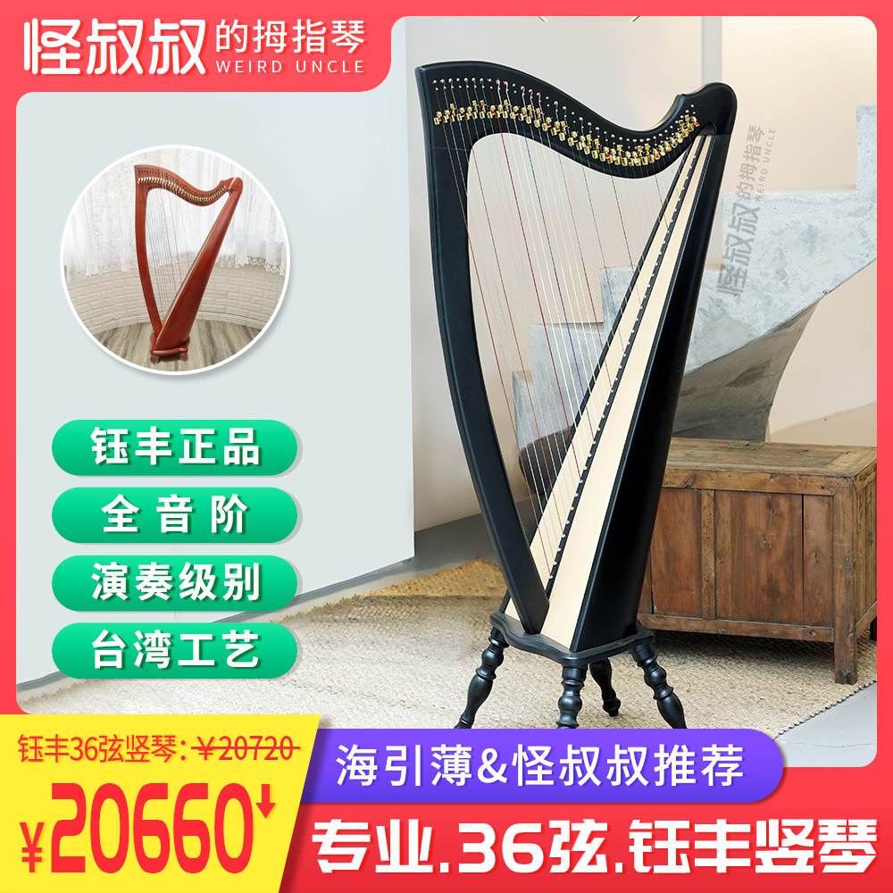 Harp 36 40 40 Strings 28 Strings 23 Strings Ireland Full Half Sound Celtic Irish Professional Kristall Taiwan