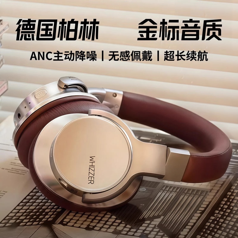 Wireless Over-Ear Active Noise-Canceling Bluetooth Headphones from Berlin, Germany, High-Quality Retro Low-Latency Design