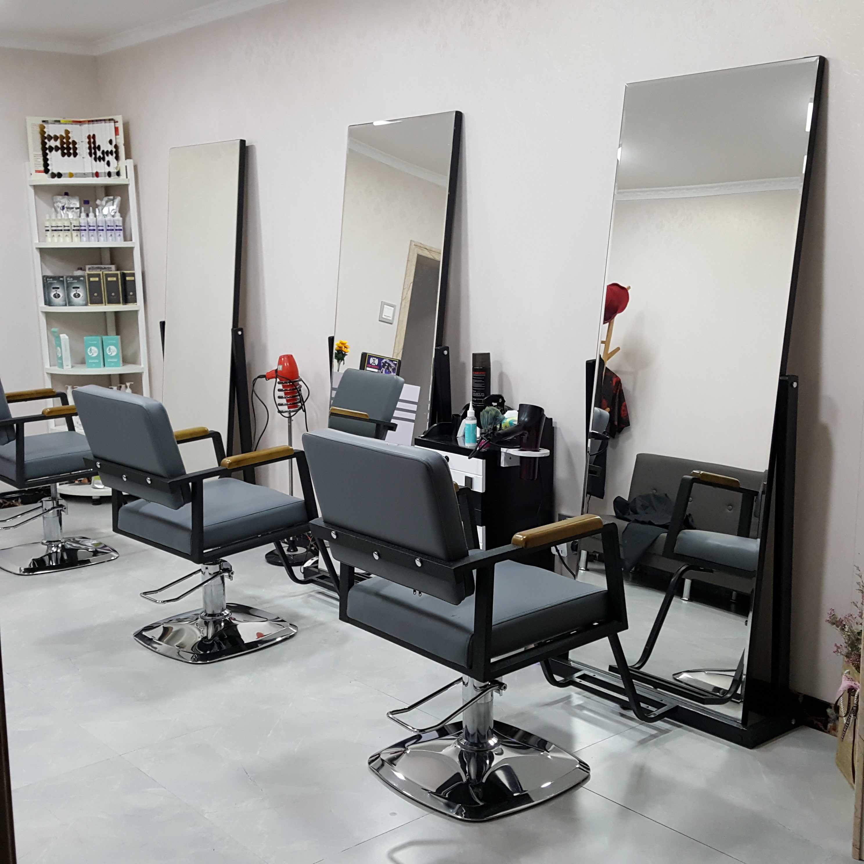 Net Red Hair Mirror Taiwan Hair Salon Dedicated Simple Fresh Modern Nordic Mirror Single Sided Floor Mirror Barber Shop Mirror