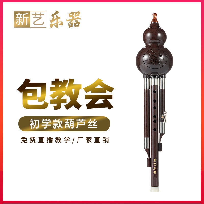Xinyi Gourd Silk Musical instrument Beginner Adult Child student Beginner c tune down b tune Self-study introduction Hu Lu Silk