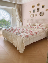 Romantic French style iron bed princess bed homestay Net red double bed bedroom childrens bed low bed end