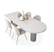 Nordic solid wood dining table and chair combination modern simple small apartment home creative light luxury negotiation table rectangular table