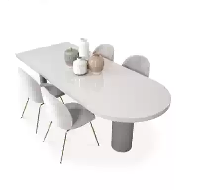 Nordic solid wood dining table and chair combination modern simple small apartment home creative light luxury negotiation table rectangular table