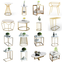Marble side few Nordic ins side cabinet light luxury tea table simple modern creative iron corner side bedside table