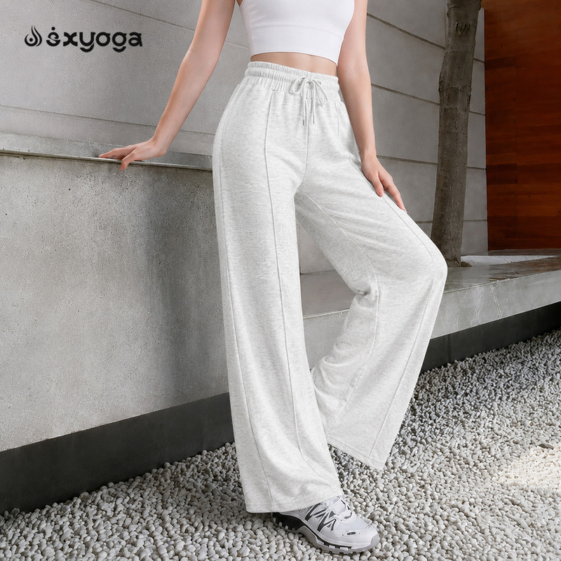 Fitness Hot-Selling Women's High-Waisted Wide-Leg Sweatpants with Center Seam Casual Jogging Sports Pants Fashionable Versatile Long Pants Fitness Hot-Selling Women's High-Waisted Wide-Leg Sweatpants with Center Seam Casual Jogging Sports Pants Fashionable Versatile Long Pants