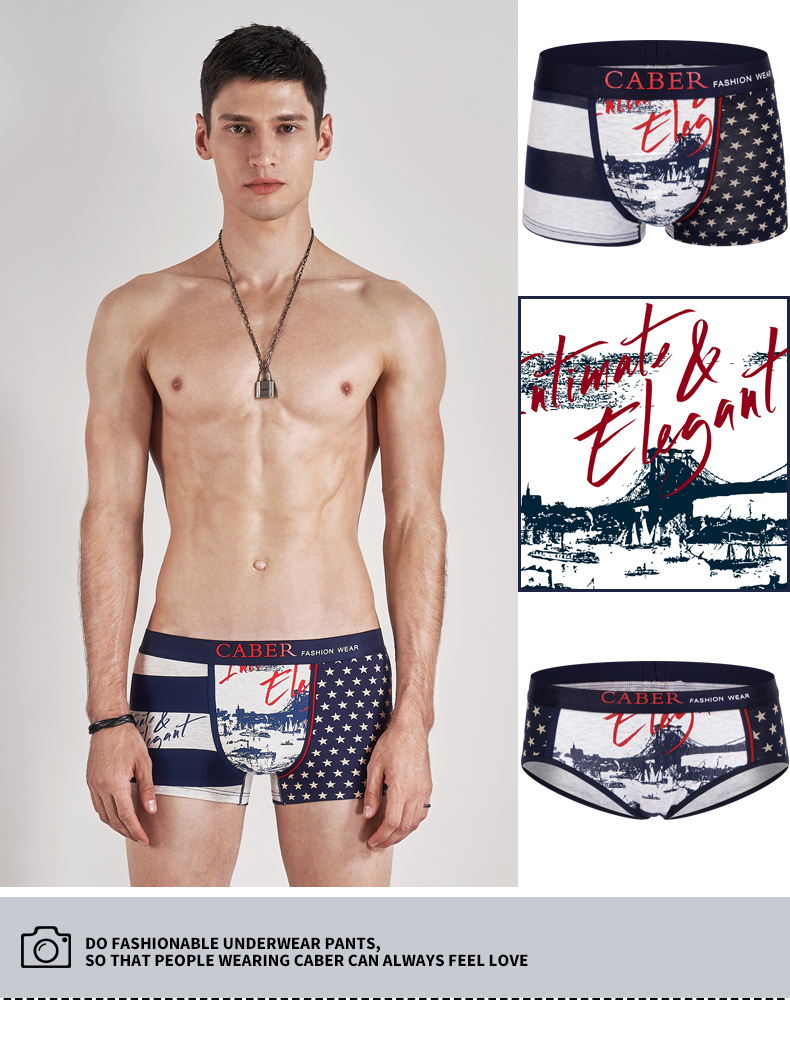 Caber chính hãng Kabali cặp đồ lót cotton eo cá tính Thời trang cotton nam boxer nữ tam giác 926 đồ lót cho người béo