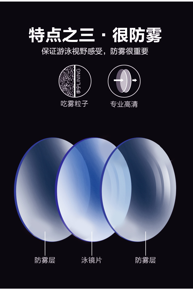Kính bơi Li Ning đặt mũ chống nước HD chống sương mù nam và nữ trẻ em người lớn thiết bị chuyên nghiệp kính bơi cận thị kính bơi tốt