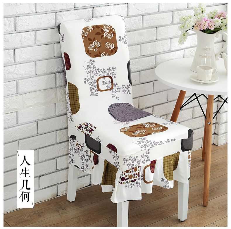 Hộ gia đình đàn hồi một mảnh bàn ăn ghế bọc bìa phân khách sạn nhà hàng bọc ghế váy vải đơn giản khăn trải bàn nhựa