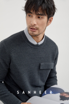 High quality mens clothing Melislave wool thickened weaving method Winter mens round neck sweater sweater DAZ636