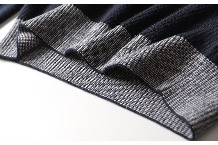 Người đàn ông Ý cao cấp tinh khiết cashmere sợi người đàn ông vòng cổ áo len cashmere áo len áo len daz405