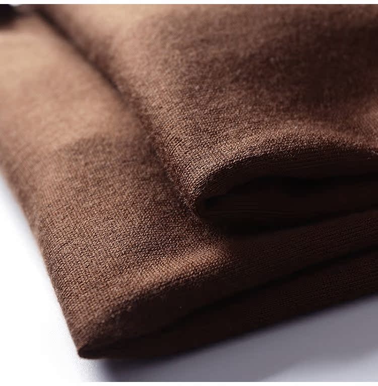 Màu rượu caramel Quý ông kinh doanh len len len Áo len nam mùa đông cao cổ DAZ446 quần jogger kaki