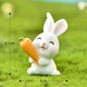 Micro landscape cute animals bunny flowerpot ornaments carrot house cute rabbit paradise kindergarten diy materials