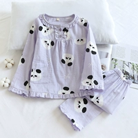 LS Purple милая панда (брюки с длинными рукавами)