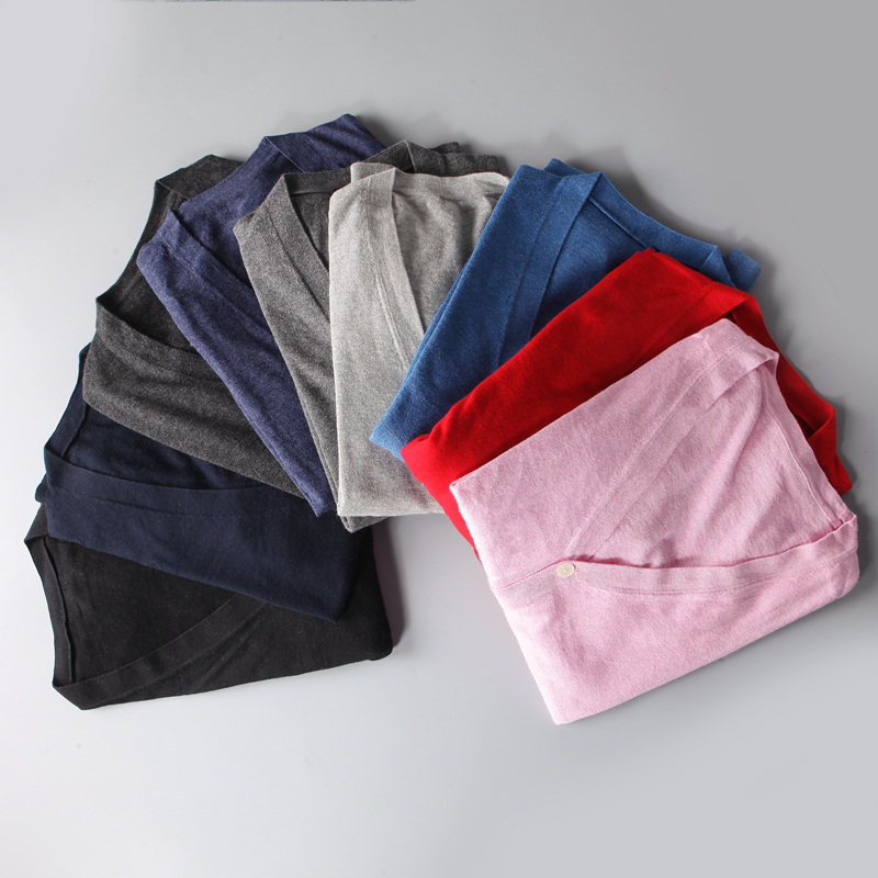 10 chiếc áo len cashmere 90 cotton đơn giản, cổ chữ V, áo len nam mùa thu và áo len mùa đông trẻ trung thoải mái hoodie nam