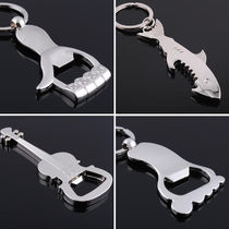 Car keychain male tide personality creative bottle opener anti-lost belt key pendant simple key ring ring ring