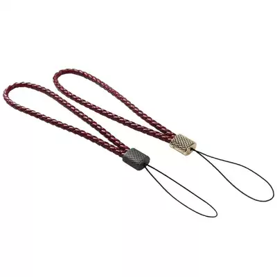 VISGARY sheepskin woven key chain leather rope anti-loss mobile phone lanyard Mobile phone lanyard short cover wrist BV3002-2