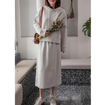CATHYLADI fashionable foreign style casual suit comfortable skin friendly playful hoodie dress female skirt women