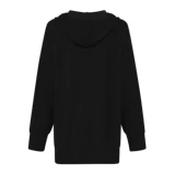 Демисезонное модное платье с капюшоном, юбка, модный лонгслив, цветной свитшот, европейский стиль, V-образный вырез, оверсайз