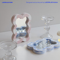 LAGOMLAB original handmade makeup Mirror Mirror Mirror tray marbled advanced gray geometric storage tray