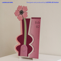 2022 annual calendar desktop calendar calendar artistic sense curve design home decoration year card can be matched with flower card