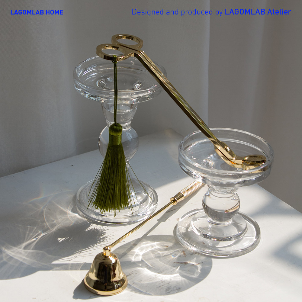 LAGOMLAB Design Selection Candle Cup Accessories Scented Candle Tools Two-piece Set Wick Holder Wick Cutter
