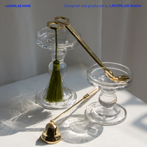LAGOMLAB design selection candle Cup accessories aromatherapy candle tool two-piece set to extinguish the candle holder candle core shear