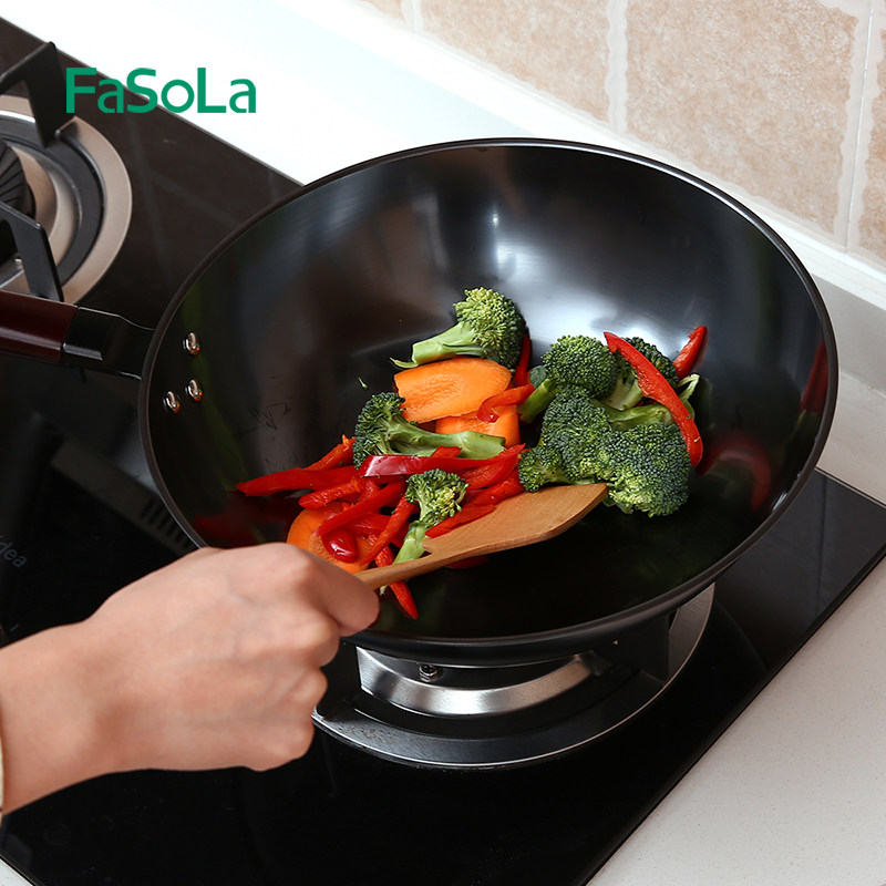 Japanese household wok iron pot old-fashioned non-rust frying pan iron pot non-stick pan pancake frying pan gas stove suitable