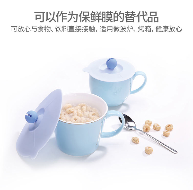 Nhật bản tách trà che gốm phổ silicone vòng không độc hại cup bìa chống bụi phổ trumpet lớn