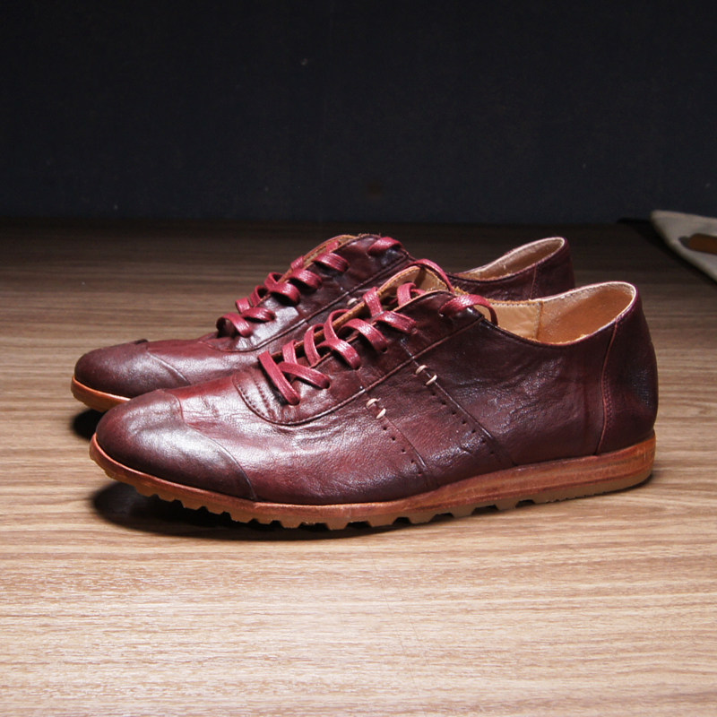 Chongerfang vegetable-tanned kangaroo leather heavy-duty washed german  training shoes: the new favorite of summer
