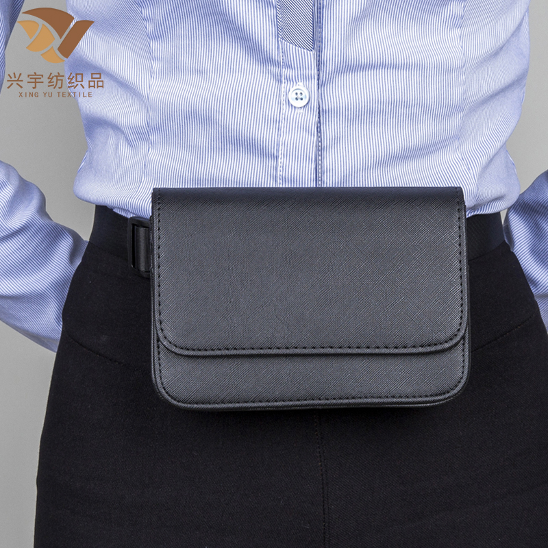 Xingyu jewelry pocket black fashion shopbag new male and female professional working leather pocket custom logo