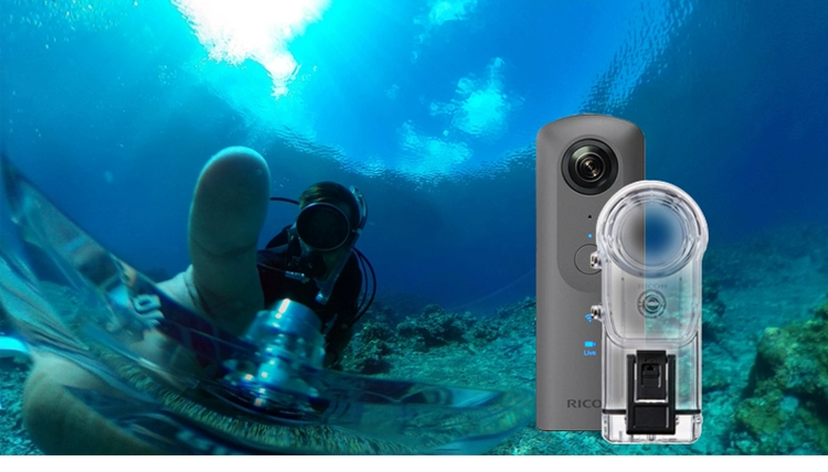 Camera chuyển động 360 độ của máy ảnh Ricoh / Ricoh THETA V Camera bảo vệ dưới nước TW-1 - Phụ kiện VideoCam