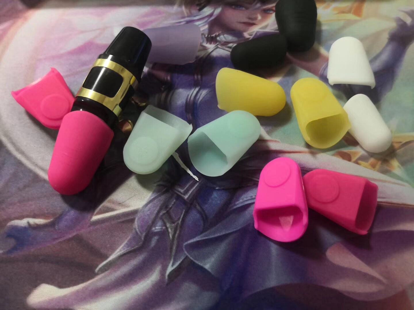 Sax Flute Headgear High Middle Tone Metal Glued Wood Clarinet Flute Headgear Soft Silicone Flute Head Cap