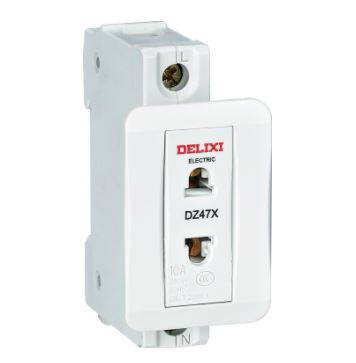 Delixi AC30 DZ47X modular socket single-phase two-pole three-phase four-wire pole socket 10A16A25A