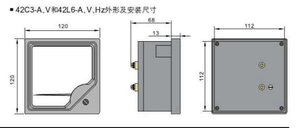 Vôn kế chính hãng hoàn toàn mới Vôn kế 42L6-V 450V / 500V