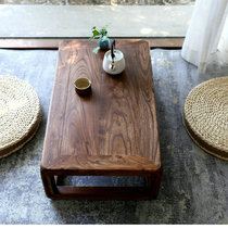 Bay window table coffee table kang table low table old elm tatami table solid wood Japanese style new Chinese style small coffee table small flat table