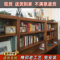 Short bookcase solid wood children's picture book rack student bookshelf environmental protection floor bookcase simple storage rack log living room cabinet