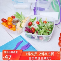 SISTEMA NEW ZEALAND Imported Salad Meal Kit with cutlery food box Refreshing Box Salad Meal Kit 1 1L